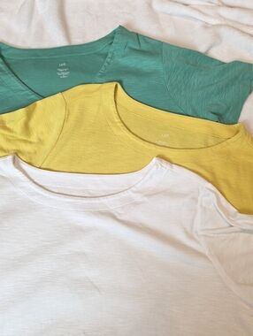 Set Of 3 J JILL Pima Cotton Slub Knit T-shirts Size 2X